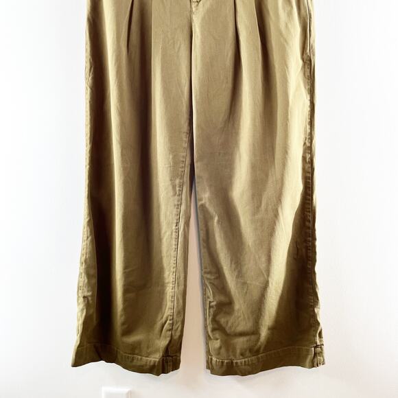 L'Agence Jayce High Rise Pleated Chino Wide Leg Pants Green 29 / 8 - Picture 9 of 11